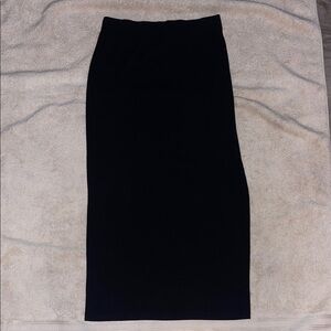 Classic Black Midi Skirt- comfort, cozy, chic.